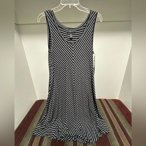 Style & Co. Black and White Chevron Maxi Dress